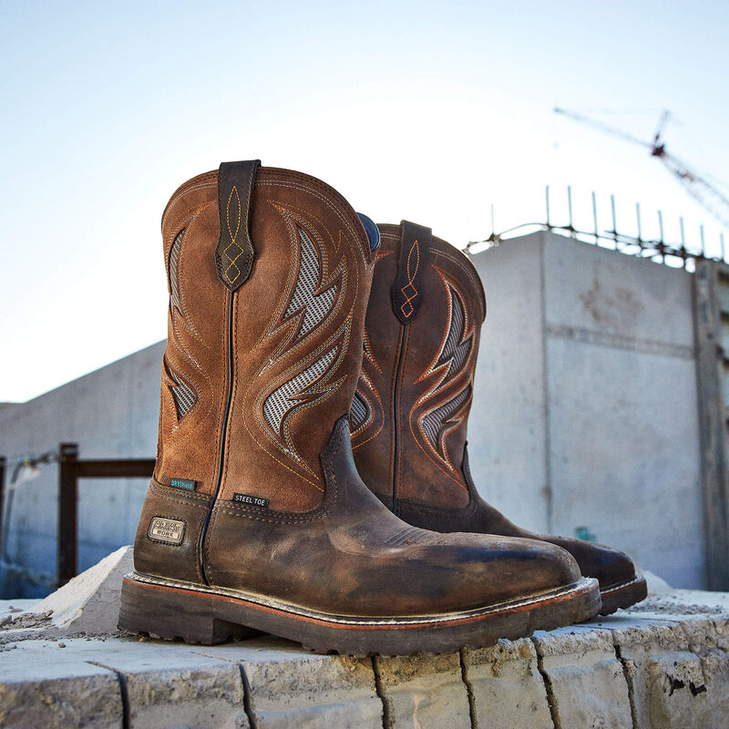 Ariat Men's Activator VentTEK 11" Steel Toe WP Work Boot - Brown - 10061119 - Overlook Boots