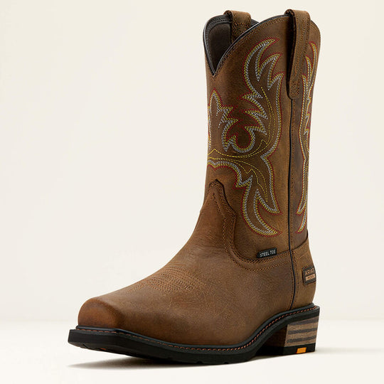 Ariat Men's Ironside 11" Steel Toe Western Work Boot - Brown/Tan - 10061251 - Overlook Boots
