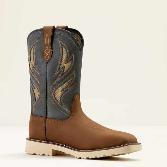 Ariat Men's Activator VentTEK 11" Steel Toe Work Boot - Brown/Grey - 10061284 7 / Medium / Brown - Overlook Boots