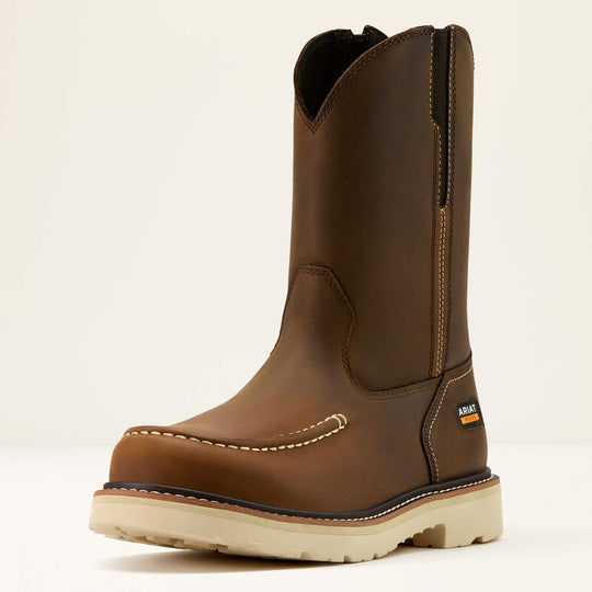 Ariat Men's Rebar Lift 10" Moc Toe Slip Resist Western Work Boot - Brown - 10061286 - Overlook Boots