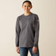 Ariat Women's FR Pima Stretch US Logo Baselayer - Charcoal - 10062317 X-Small / Charcoal Heather - Overlook Boots