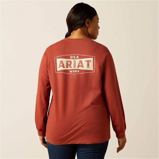 Ariat Women's FR Pima Stretch US Logo Baselayer - Red - 10062318 - Overlook Boots