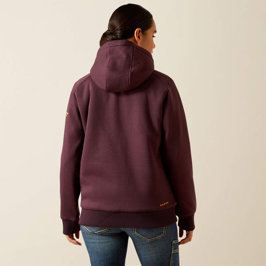 Ariat Women's Rebar All-Weather Sherpa Full Zip Hoodie - Fudge - 10062329 - Overlook Boots