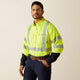 Ariat Men's FR Hi-Vis Air Inherent Classic Fit Work Shirt - Yellow - 10062359 Small / Yellow / Standard - Overlook Boots