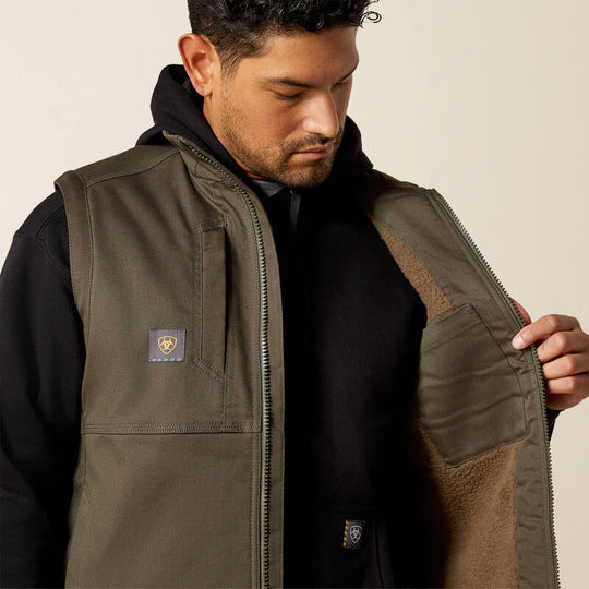 Ariat Men's Rebar DuraCanvas Vest - Earth - 10062536 Small / Earth / Standard - Overlook Boots