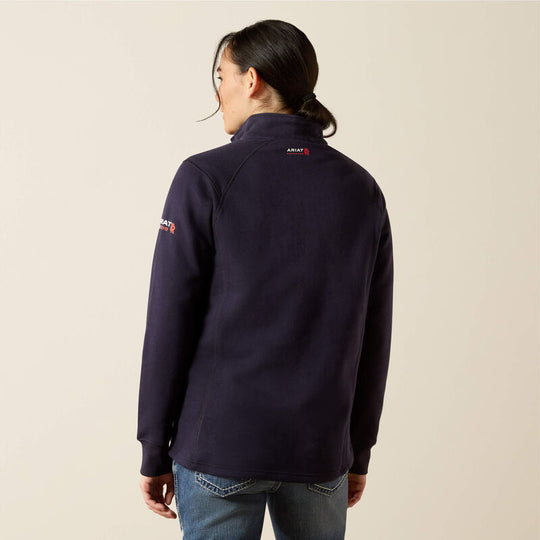Ariat Women's Flame Resistant Rev 1/4 Zip Top - Navy - 10062555 - Overlook Boots