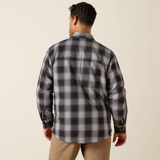 Ariat Men's Rebar Flannel Insulated 60G Shirt Jacket - Black - 10062721 - Overlook Boots