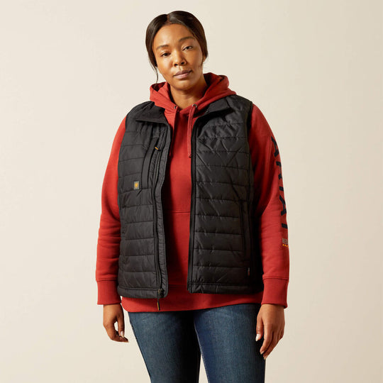 Ariat Women's Rebar Ripstop Lightweight Insulated Vest - Black - 10062722 - Overlook Boots