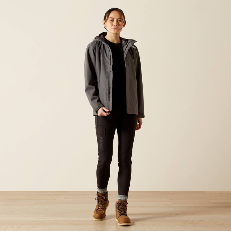 Ariat Women's Rebar Waterproof Stormshell Jacket - Grey - 10062724 - Overlook Boots