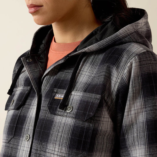 Ariat Women's Rebar Flannel Insulated Shirt Jacket - Black - 10062726 - Overlook Boots