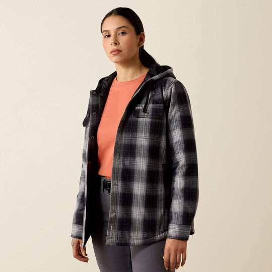 Ariat Women's Rebar Flannel Insulated Shirt Jacket - Black - 10062726 X-Small / Black - Overlook Boots