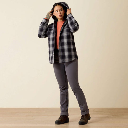 Ariat Women's Rebar Flannel Insulated Shirt Jacket - Black - 10062726 - Overlook Boots