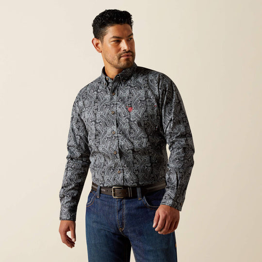 Ariat Men's FR Bogart Classic Fit Work Shirt - Black - 10062741 - Overlook Boots