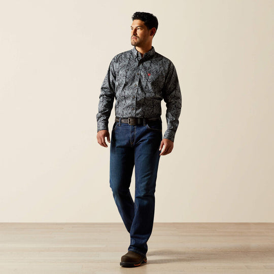 Ariat Men's FR Bogart Classic Fit Work Shirt - Black - 10062741 - Overlook Boots