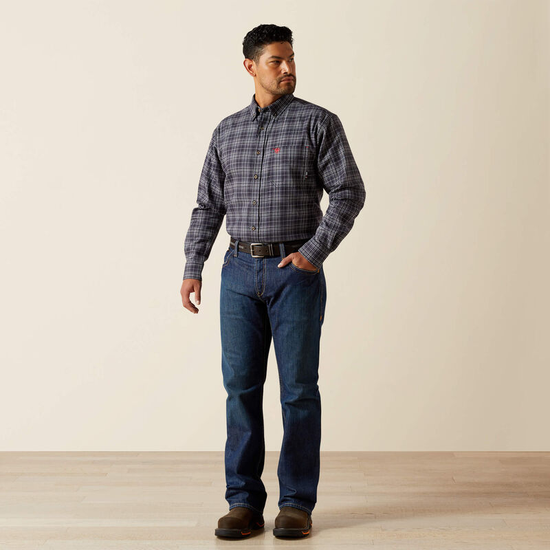 Ariat Men's Flame Resistant Brando Work Shirt- Night- 10062744 - Overlook Boots