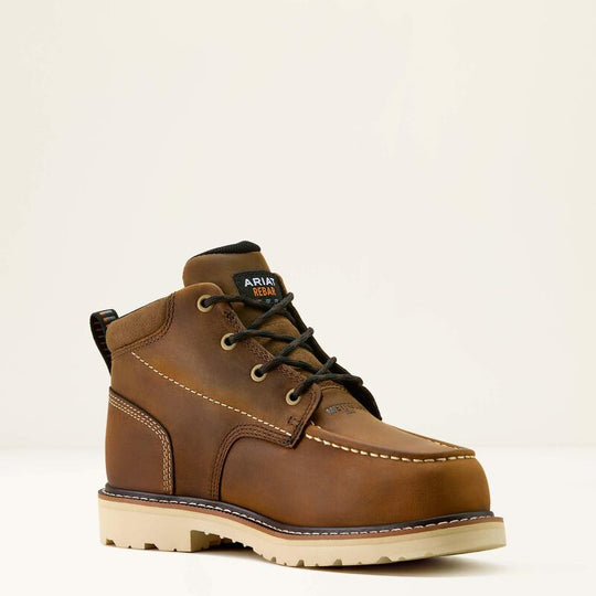 Ariat Women's Rebar Lift Chukka 5.5" Comp Toe MetGuard Work Boot - Brown - 10063851 - Overlook Boots