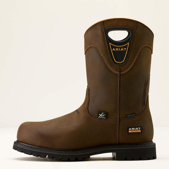 Ariat Men's Longview Shock Shield Comp Toe MetGuard Waterproof Work Boot - Brown - 10063852 - Overlook Boots