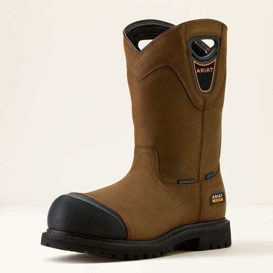 Ariat Men's Longview Shock Shield Comp Toe Waterproof Work Boot - Brown - 10063853 - Overlook Boots