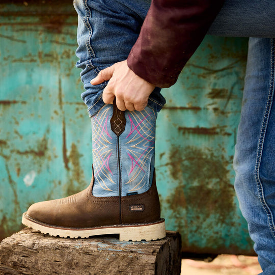 Ariat Women's Activator 10" Square Toe Waterproof Western Work Boot - Brown - 10063855 - Overlook Boots