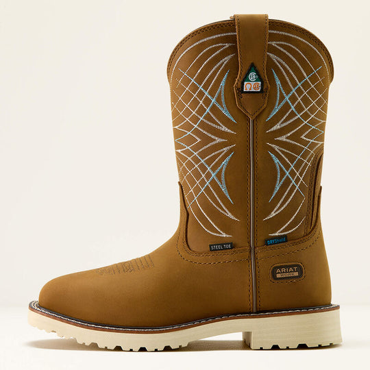 Ariat Women's Activator CSA 10" Square Toe Waterproof Western Work Boot - Brown - 10063856 - Overlook Boots