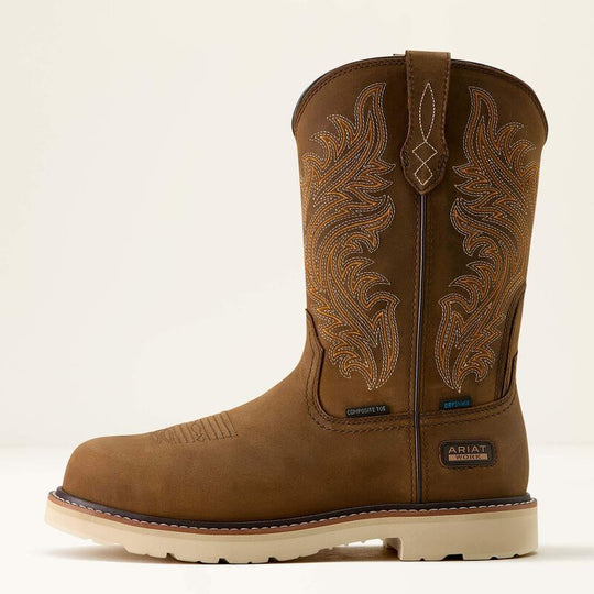 Ariat Men's Activator Argo 11" Comp Toe Waterproof Western Work Boot - Brown - 10063861 - Overlook Boots