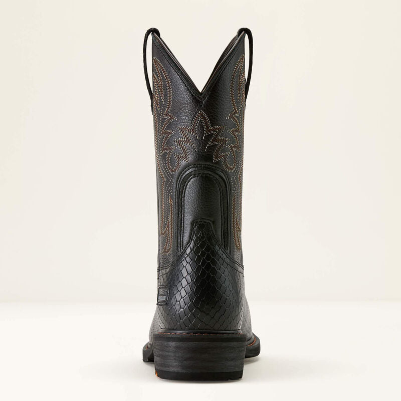 Ariat Men's Ironside Square Toe 11" Western Work Boot - Black - 10063892 - Overlook Boots