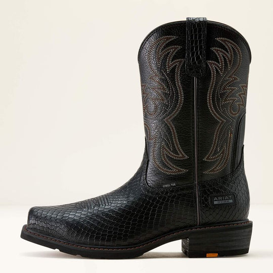 Ariat Men's Ironside Square Toe 11" Western Work Boot - Black - 10063892 - Overlook Boots