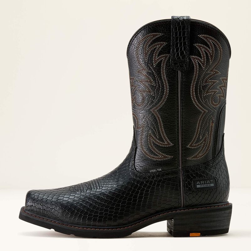 Ariat Men's Ironside Square Toe 11" Western Work Boot - Black - 10063892 - Overlook Boots