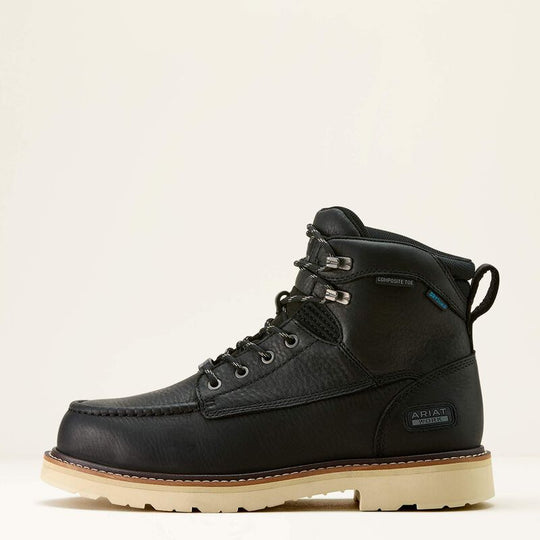 Ariat Men's Rebar Lift 6" Comp Toe Waterproof Work Boot - Black - 10063920 - Overlook Boots