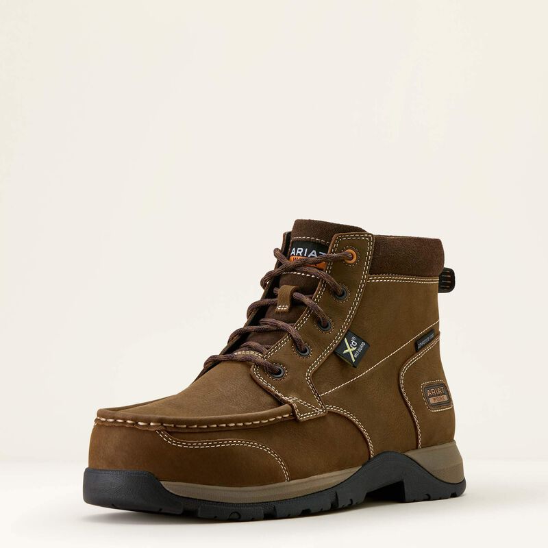 Ariat Men's Edge Chukka 6" Metguard Composite Toe Work Boot - Brown - 10073364 7 / Medium / Brown - Overlook Boots