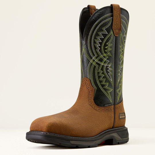 Ariat Men's WorkHog XT Coil 12" Wide Square Toe Work Boot- Black- 10074160 - Overlook Boots