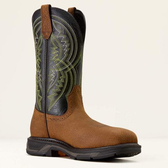 Ariat Men's WorkHog XT Coil 12" Wide Square Toe Work Boot- Black- 10074160 7.0 / Medium / Black - Overlook Boots