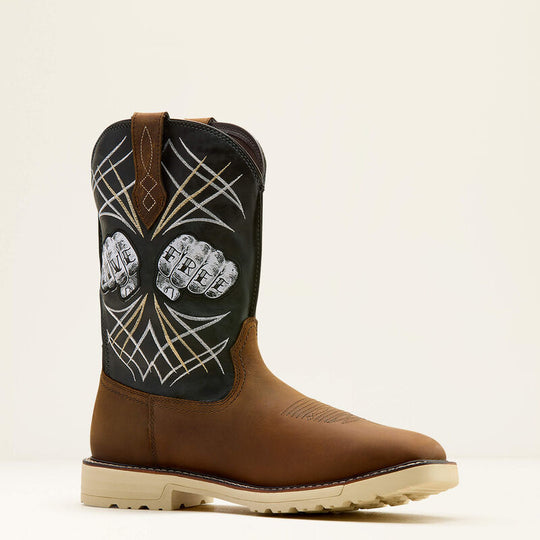 Ariat Men's Activator Live Free Wide Square Toe Work Boot - Brown - 10074208 - Overlook Boots