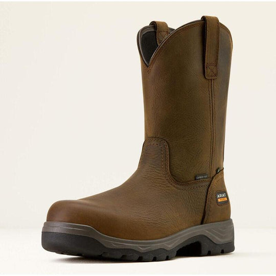 Ariat Men's Turbo Duratread 10" CT Pull On Work Boot- Brown- 10074209 - Overlook Boots