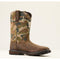 Ariat Men's Groundbreaker 11" Square Toe Waterproof Work Boot- Brown- 10074211 7.0 / Medium / Brown - Overlook Boots