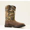 Ariat Men's Groundbreaker 11" Square Toe Waterproof Work Boot- Brown- 10074287 7.0 / Medium / Brown - Overlook Boots