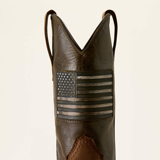 Ariat Men's Activator Patriot Wide Square Toe Steel Toe Work Boot - Brown - 10080468