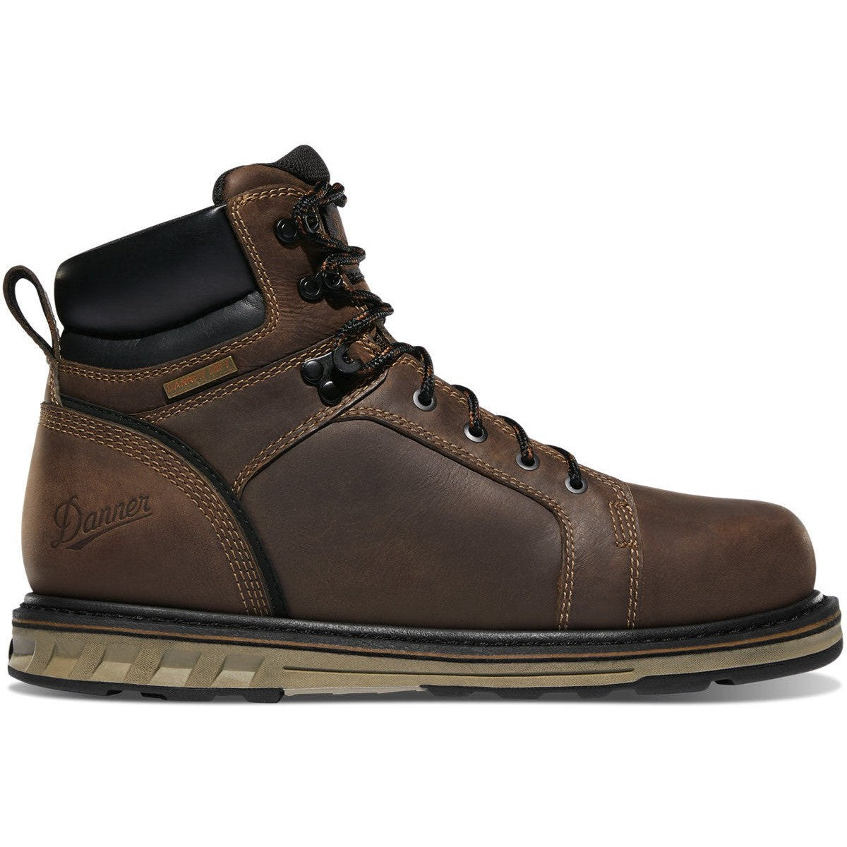Danner Men's Steel Yard 6" ST Slip Resistant Work Boot -Brown- 12537 7 / Medium / Brown - Overlook Boots
