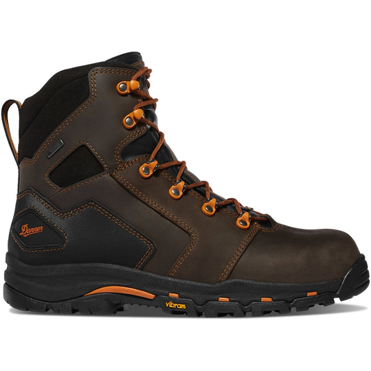 Danner Men's Vicious 6" Composite Toe Waterproof Slip Resistant Work Boot -Brown- 13879 7.0 / Medium / Brown - Overlook Boots