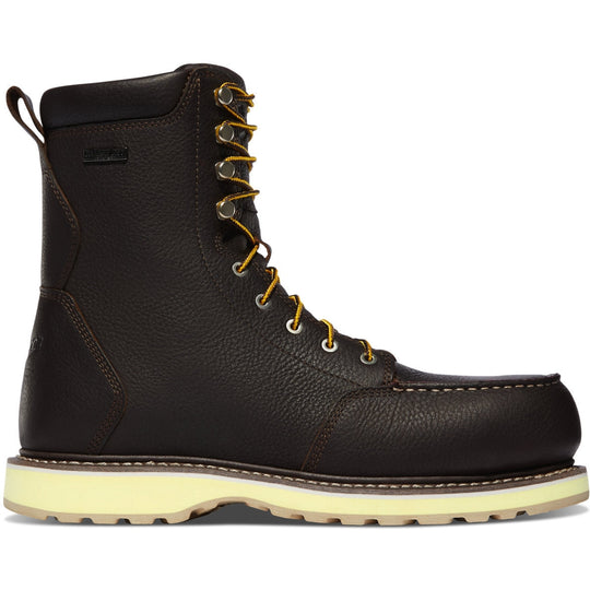 Danner Men's Cedar River 8" Plain Toe Waterproof Slip Resistant Work Boot -Brown- 14305 7.0 / Medium / Brown - Overlook Boots