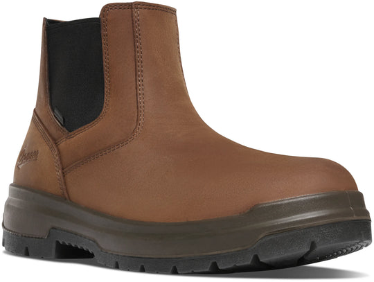 Danner Men's Ground Control 6" Waterproof Chelsea Work Boot - Brown - 14522