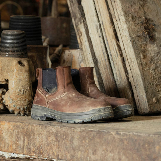 Danner Men's Ground Control 6" Waterproof Chelsea Work Boot - Brown - 14522