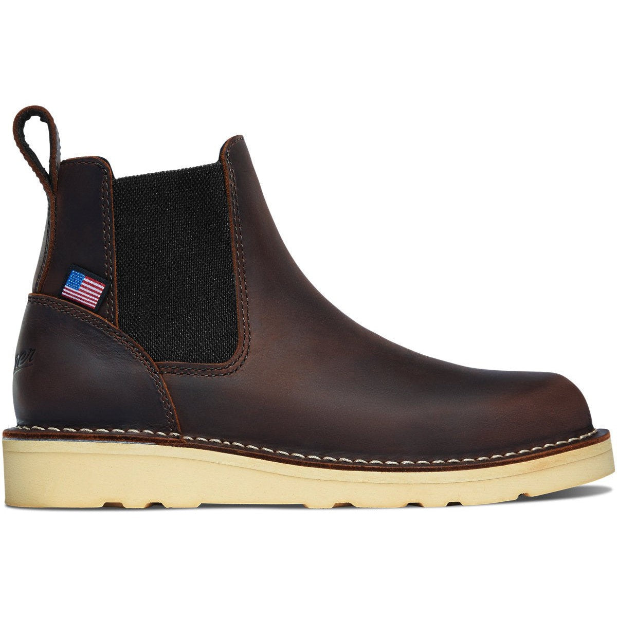 Danner Women Bull Run 5" Plain Toe Slip Resist Work Boot -Brown- 15482 5 / Medium / Brown - Overlook Boots