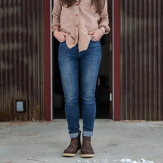 Danner Women Bull Run 5" Plain Toe Slip Resistant Work Boot -Brown- 15482 - Overlook Boots