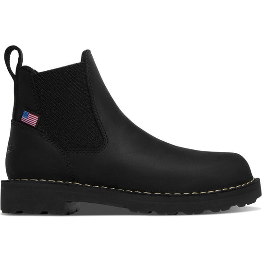 Danner Women's Bull Run 5" Plain Toe Chelsea Work Boot -Black- 15485 5.0 / Medium / Black - Overlook Boots