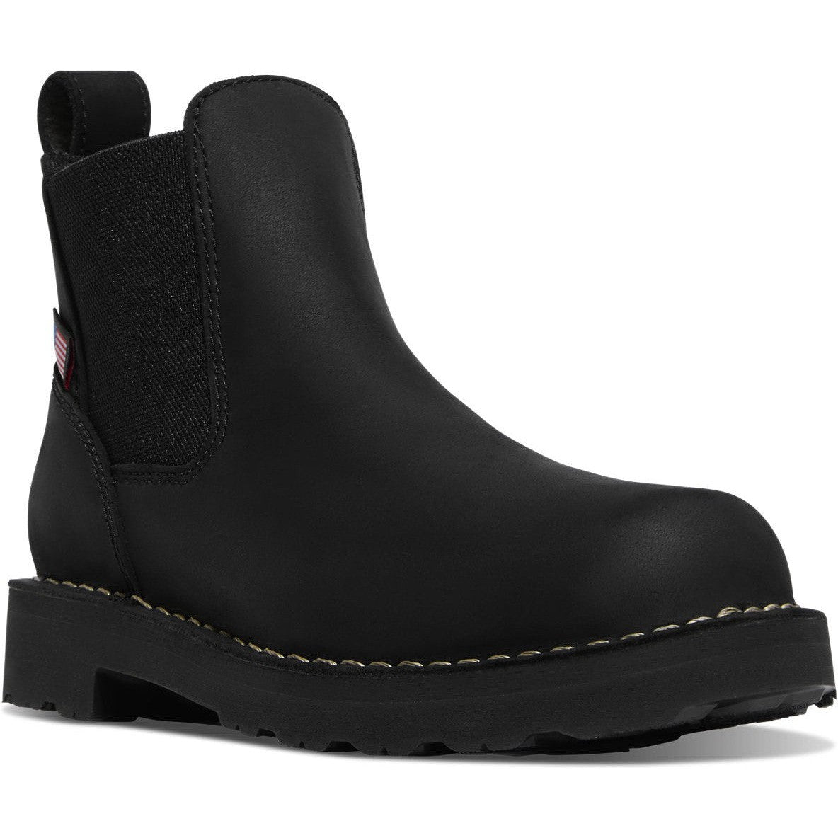 Danner Women's Bull Run 5" Plain Toe Chelsea Work Boot -Black- 15485  - Overlook Boots