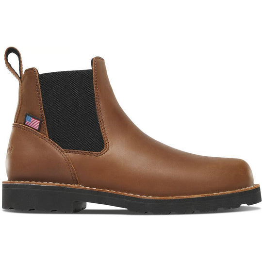Danner Men's Bull Run 6" Steel Toe Chelsea Work Boot- Tobacco- 15487 - Overlook Boots