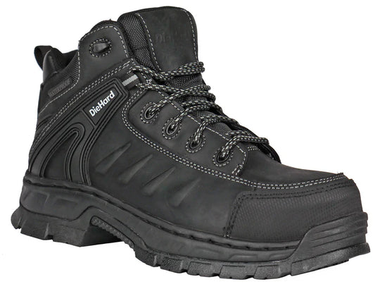 DieHard Men's Squire Composite Toe Waterproof Work Boot - Black - DH50115