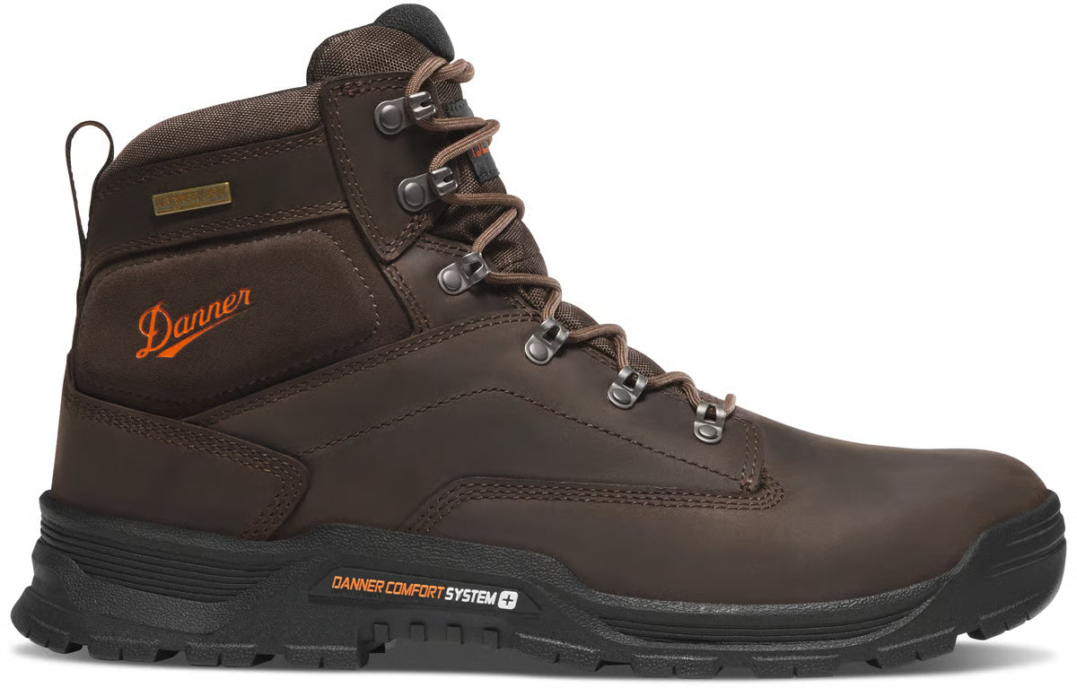 Danner Men's Crafter 2.0 6" Plain Toe WP Work Boot- Brown- 17420 - Overlook Boots