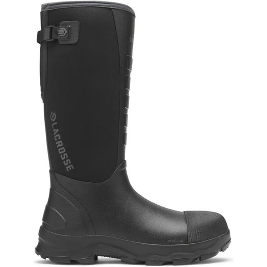Lacrosse Men's Alpha Lite II 16" Steel Toe Waterproof Work Boot- Black- 210002 6.0 / Medium / Black - Overlook Boots